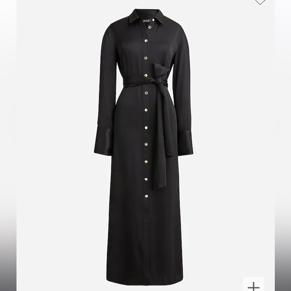 J.Crew Drapey shirtdress in luster crepe